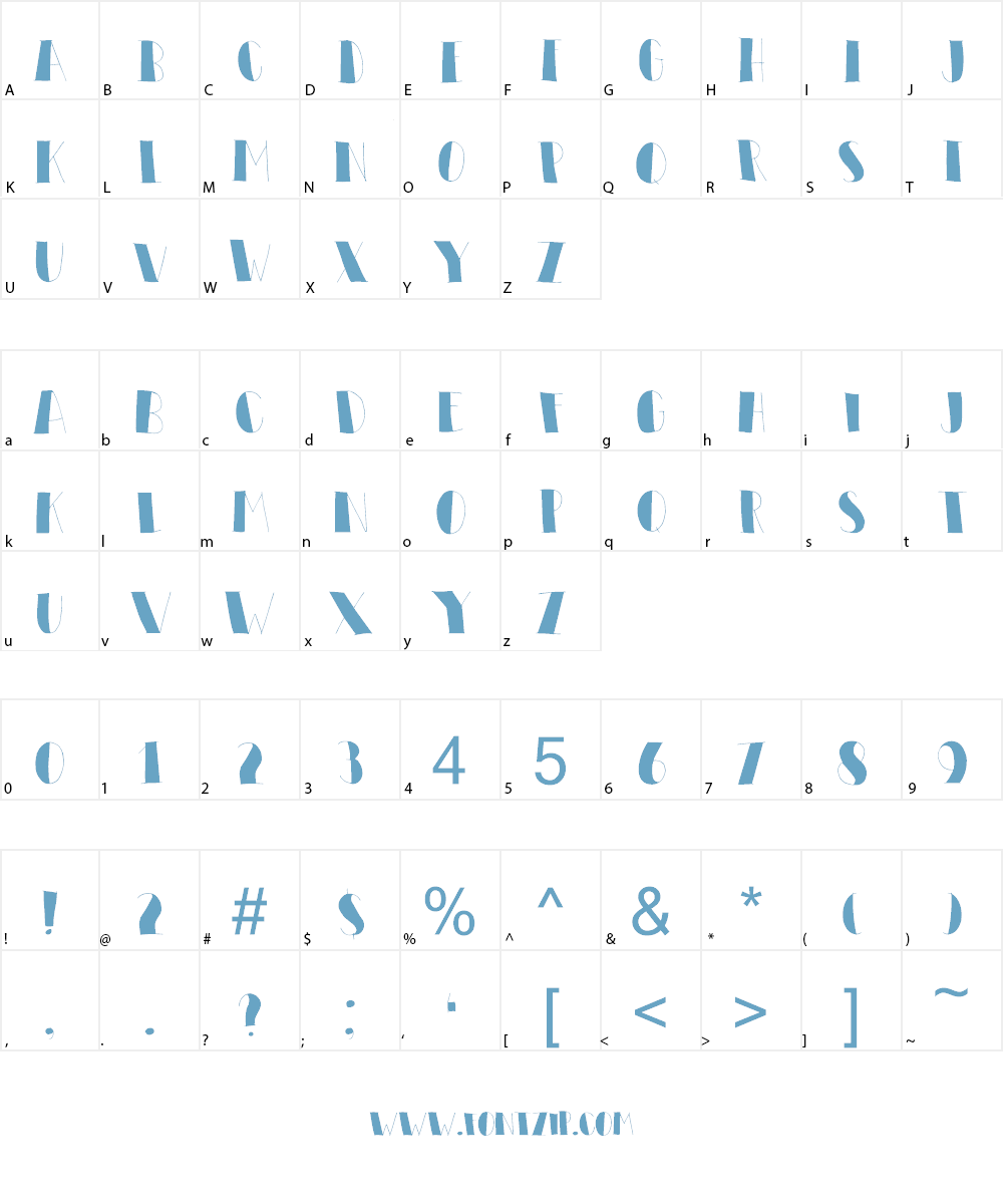 DK Elbow Grease Font Character